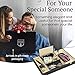 HOUNDSBAY Leather Valet Tray for Men, EDC Catch All Tray Men, Dresser Valet Tray Nightstand Organizer Jewelry Wallet Desk Accessory, Bedside Entryway Mens Valet Tray Key Catchall Dump Station Box
