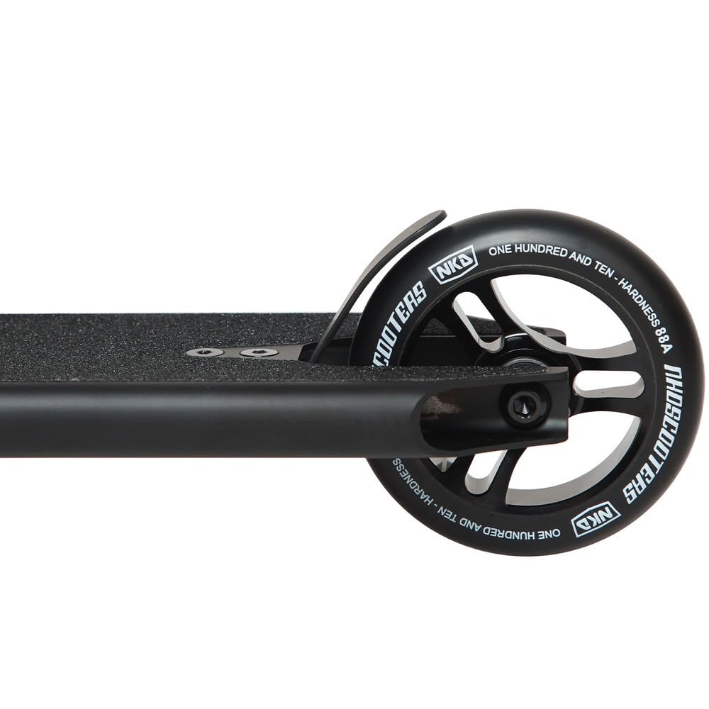 NKD Stunt Scooter Rizz wysokowydajne łożyska ABEC-9, kierownica 360° do freestyle, wytrzymały stop aluminium 6061
