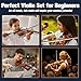 Mendini By Cecilio Violin 4/4 Full Size For Beginners - Fiddle Solidwood Kit with Hard Case - Acoustic Violins with Bow, Rosin, Tuner, Extra Strings & Bridge, Shoulder Rest and Lesson Book