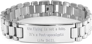 Kite Flying Gifts For Men Women, Kite Flying is not, Inappropriate Kite Flying Ladder Bracelet, Engraved Bracelet From Friends, Unique kite flying gifts, Gifts for kite flyers, Kites as gifts, Unique, Silver Plated Zinc, Cubic Zirconia