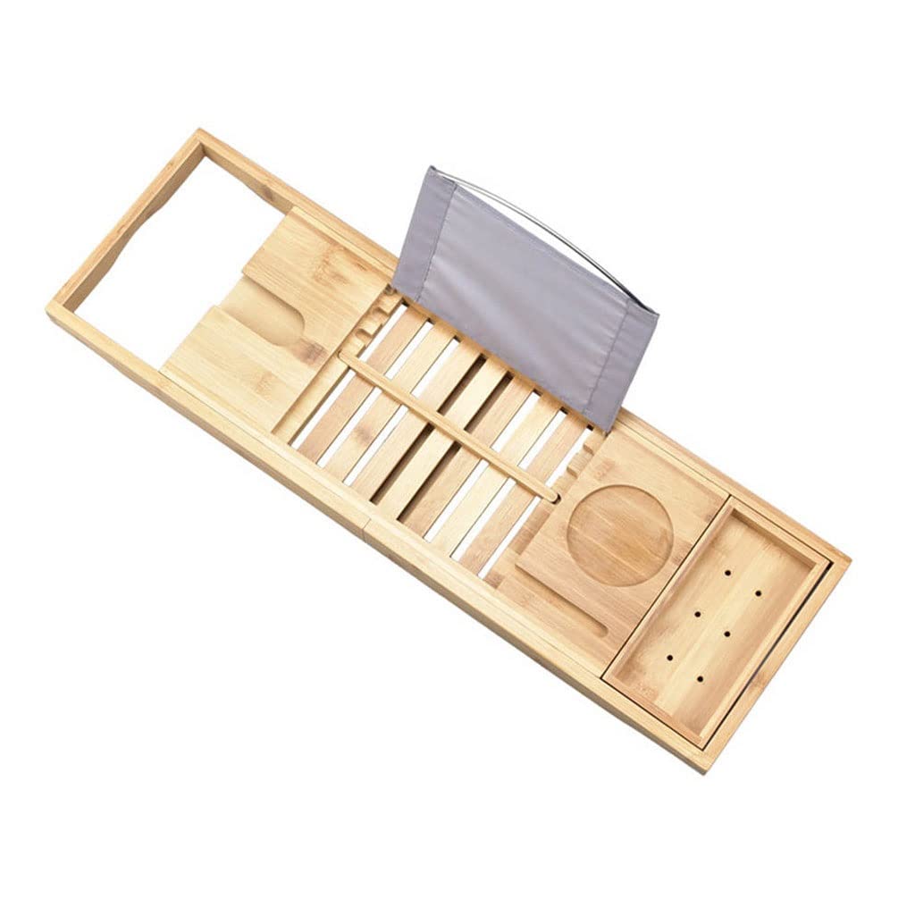MYUYEE Handmade Bath Tray Bathroom Shelves Apply For Pad/Book/Tablet Bathrooms Accessories Bathtub Rack Stand Holder (B-As Shown)
