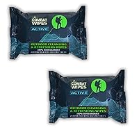 Vista 11 de Combat Wipes ACTIVE - Toallitas húmedas para exteriores, equipo de campamento extra grueso, biodegradable, limpieza corporal y de manos, paños