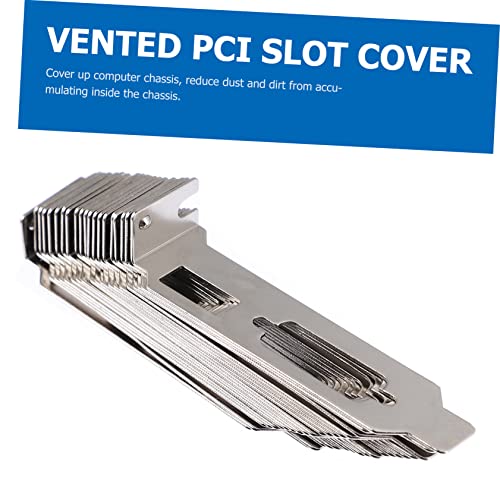 20 piezas de cubiertas para ranuras PCI para gabinete de computadora, placa de ventilación de acero para sistemas ATX, fácil de instalar y limpiar miniatura 6