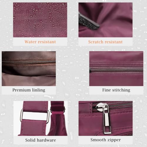 Image of VOLGANIK ROCK Crossbody Bags for Women RFID Lightweight Travel Shoulder Bag Waterproof Nylon purses and handbags Pocketbook