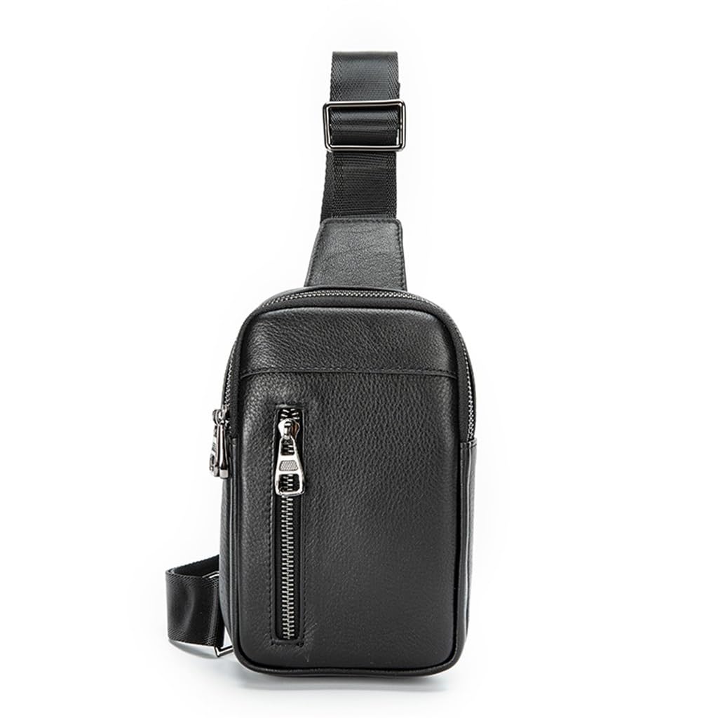 Mini sac de poitrine en cuir souple avec compartiments optimisés pour petits objets