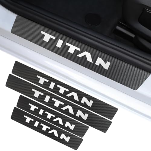 Car Door Sill Protector Compatible with Nissan Titan Accessories, Door Sill Guard Decoration Door...
