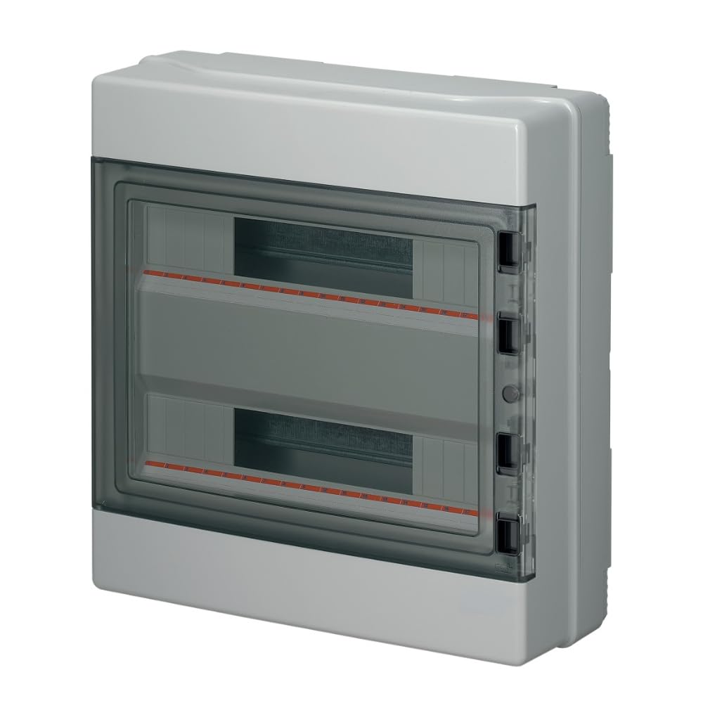 Centralino Stagno da Parete IP65 36 Moduli DIN 2x18 con Morsettiera 6x10mm – Quadro Elettrico Esterno Doppia Fila – EC62036E