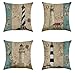 JgZATOA Funda De Cojín De Faro Retro Fundas De Almohada para Sofá De Sala De Estar Funda De Almohada para Cama Cojín De Oficina 45 X 45 Cm Juego De 4