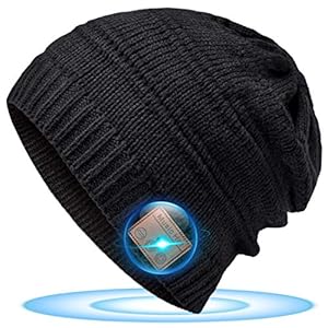 Regali Natale Originali Cappello Bluetooth – Idee Regalo Donna Uomo Beanie Bluetooth Musica Berretto, Idee Regali Natale Uomo/ Donna/ Adolescente/ Ragazza, Cappello Sportivo da Esterno Campeggio Sci