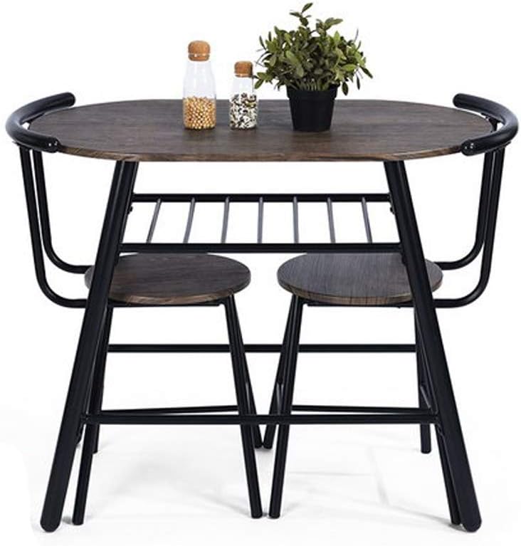 FURNITURER France Breakfast Table Chairs Set 2 Person Space Saving