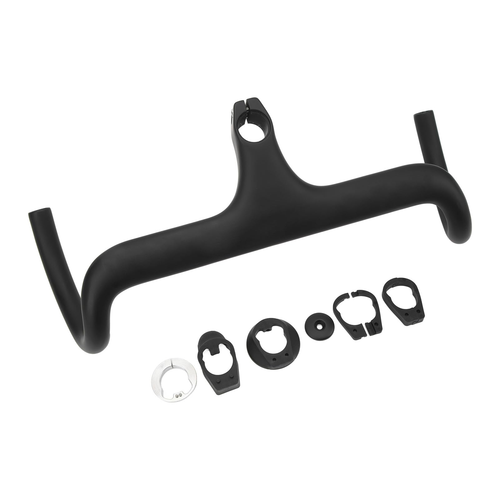 Manillar de Bicicleta de Fibra de Carbono de 460 Mm, Manillar de Bicicleta de Montaña de Carretera Integrado con Vástago de 90 Mm, para Actualización de Reemplazo