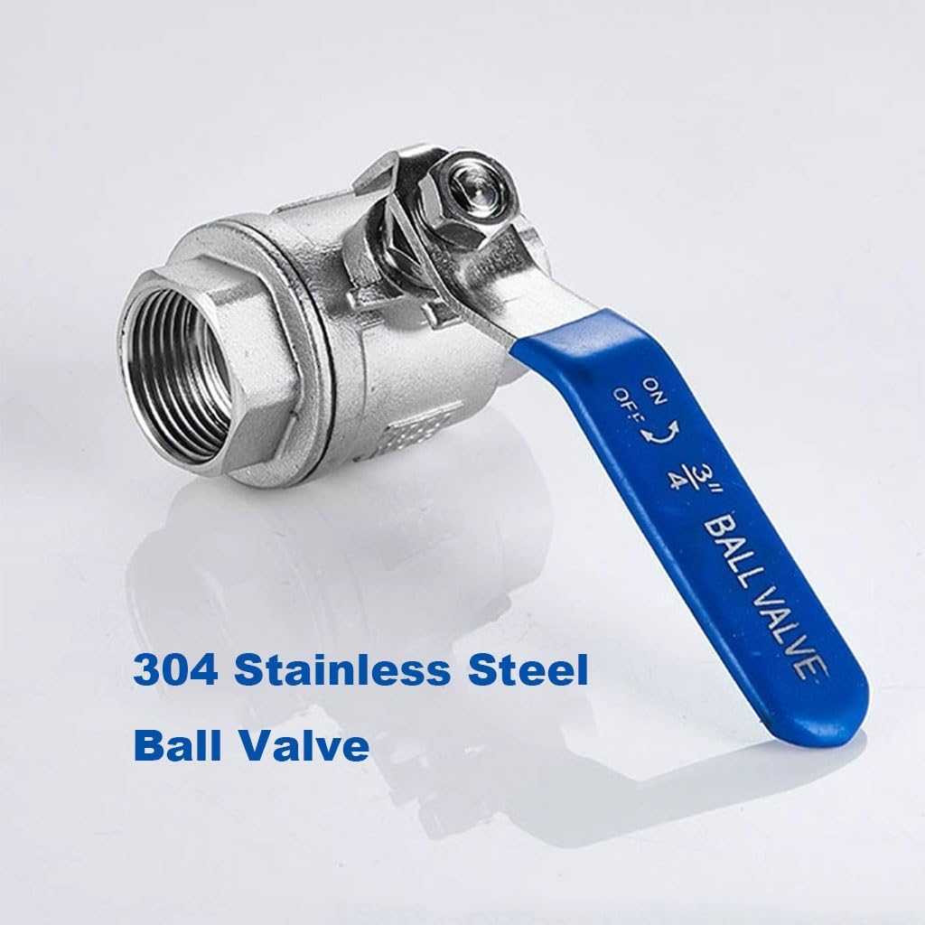 Valvola a Sfera a 3 Vie in Acciaio Inossidabile, 1PCS in Acciaio Inox 1/4 "3/8" 1/2 "3/4" 1 "2 Pezzi Acqua Filettatura Femmina Interruttore della Valvola del Tubo DN8-DN40(1 inch)