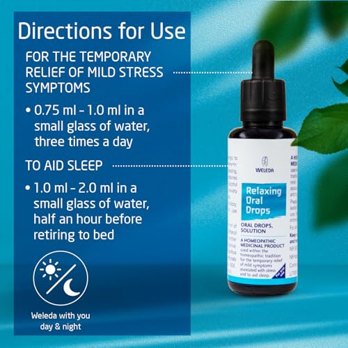 Weleda Relaxing Oral Drops, Mild Symptoms associated with Stress, Promotes Relaxation & Sleep, Avena Sativa, Valerian Root, Homeopathic Medicinal Product, Vegan, 50ml - Image 6