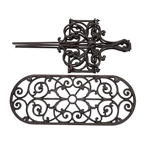 Ownmy Heavy Duty Cast Iron Plant Stand Vintage Rust Proof Flower Pot Holder, Rectangle Potted Plant Stand Rustic Large Plant Rack, Indoor Outdoor Plant Holder Metal Plant Stand For Garden Living Room #TOP1