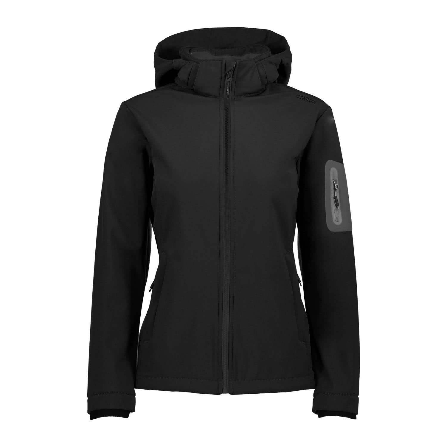 CMP - Woman Jacket Zip Hood, Black, M