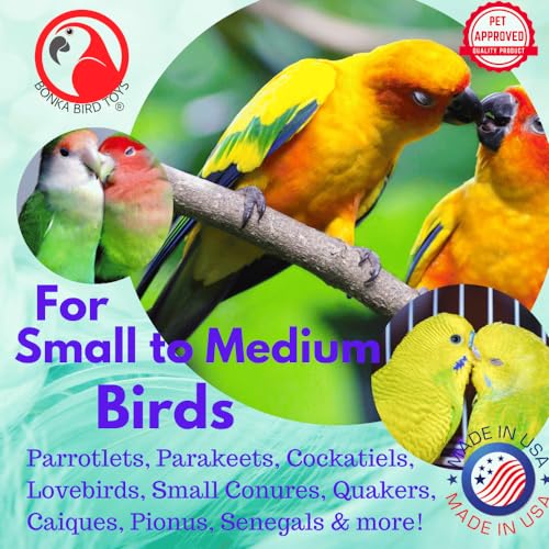 Bonka Bird Toys 1547 Gaiolas de papagaio hélice natural Conure cinza africano produto de qualidade f