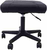 Ergonomic Rolling Foot Stool - Adjustable Height & Angle, 360° Wheels For Office, Gaming & Home