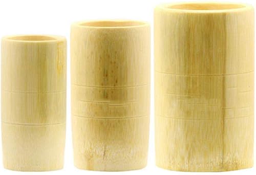 Miniatura 3 de Jarra de bambú de madera de bambú de calidad para tazas de bambú, juego de 9 piezas, juego de tazas de chimenea