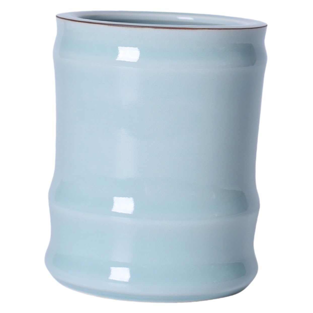 MAGICLULU Porta Penna Cilindrico in Ceramica, Elegante, Grande Capienza | Decorazione da Tavolo, Porta Penne per Scrivania Ufficio, Decorazioni Scuola