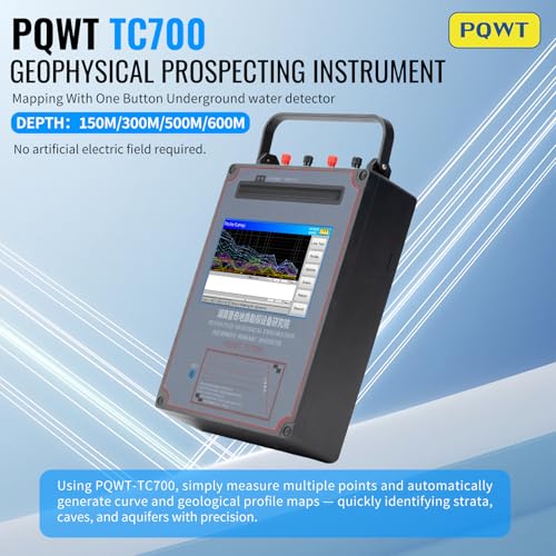 Image of TC700 Underground Water Detector for Well Drilling Point Locate | 150 /300 /500 /600M Depth Optional Aquifer Scanner for Borehole Multi Frequency Water Vein Finder for Geological Exploration