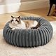 BEDSURE Katzenbett orthopädisches Katzen Bettchen - 51x51x15cm rundes Katzensofa mit waschbarem & abnehmbarem Cord-Fleece-Bezug, rutschfeste Unterseite, dunkelgrau