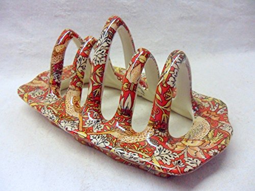 William Morris Red Strawberry Thief design toast