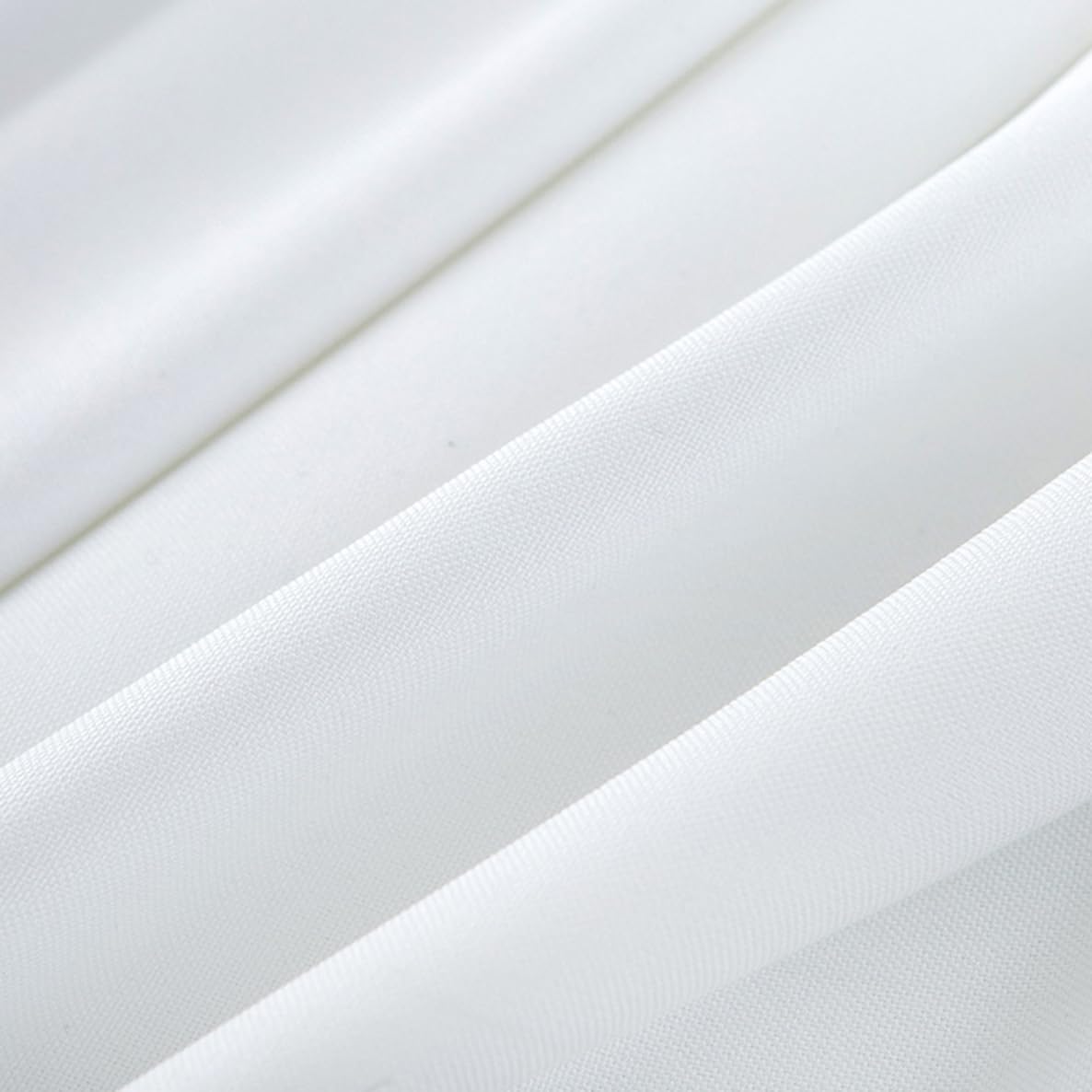 Runde Tischdecke aus Baumwollleinen, geeignet für Esstische, Kaffeetische, maschinenwaschbar, weiß, Durchmesser 180 cm