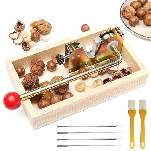 Umllpet Nussknacker aus Edelstahl mit Hebel-Funktion, Größenverstellbar für Walnüsse,...