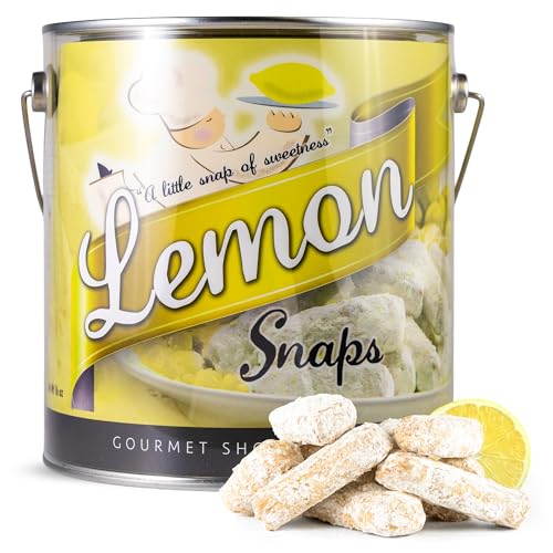 Flathau’s Fine Foods, Gourmet Shortbread Cookies, Handcrafted All Natural Artisan Bites, Southern-Baked Sweet Snaps with a Buttery Finish (Lemon Snaps, 16oz)