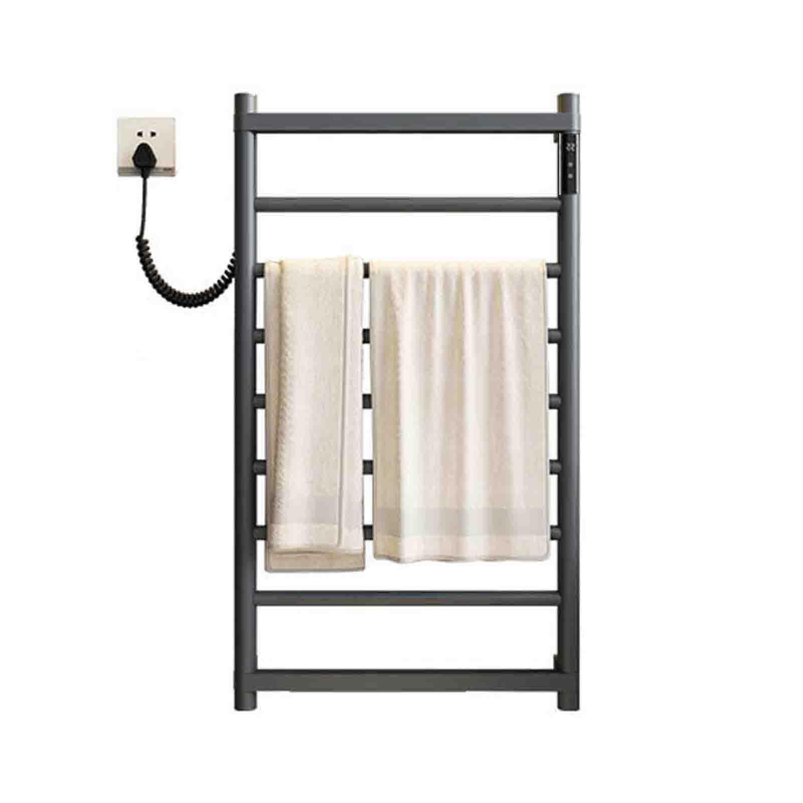 Radiateur sèche-serviettes électrique avec minuterie et 7 barres chauffantes