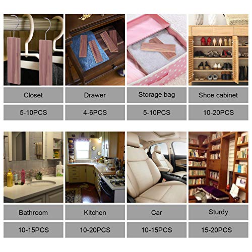 Acmetop AT-MB-HP 15 Pack Cedar Hang Ups, 100% Natural Cedar Blocks For Clothes Storage, Aromatic Cedar Balls Hangers, Storage Accessories Closets & Drawers thumb #6