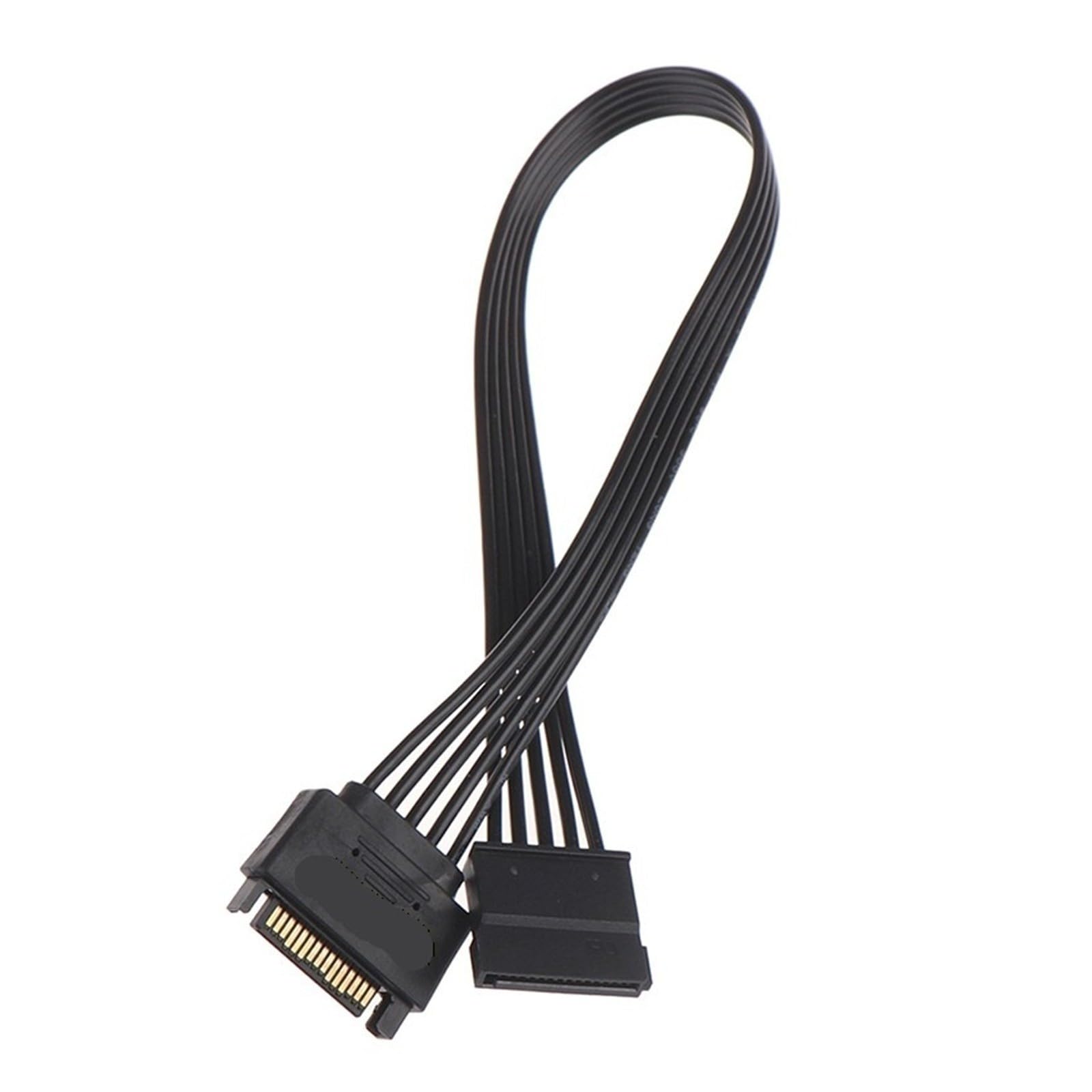 Generico 30CM SATA 15Pin Male to Female Power Extension
