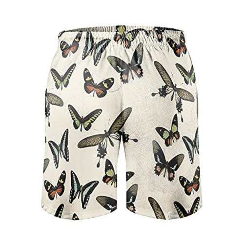 Ktewqmp Zomer zwembroek vintage vlinder mannen zwembroek zwemmen shorts mannen met zakken veilig - Image 4