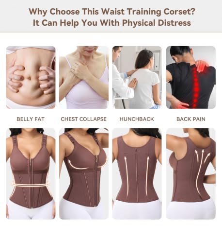 Image of SHAPSHE Waist Trainer Corset for Women Tummy Control Body Shaper with Bra