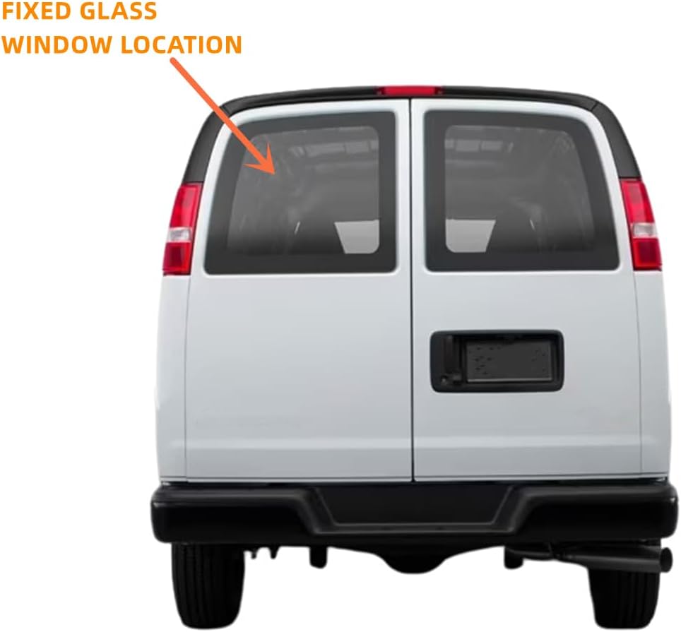 Stationary Privacy Driver/Left Side Back Window Glass Replacement For Chevrolet Express / GMC Savana 1996-2025