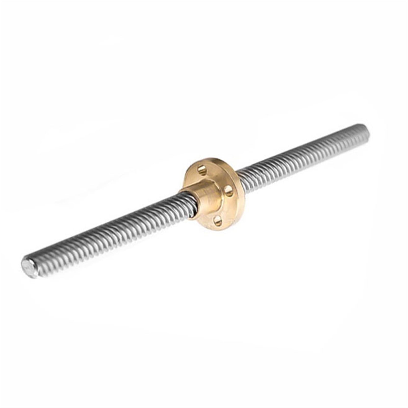 roscado juego Paso de 2 mm, 2 mm, 4 mm, 8 mm, tornillo de avance T8 con tuerca de latón, varilla de tornillo de rosca completa Tr8x2, tornillo trapezoidal de 100 mm, 500 mm y 1000 mm tornillo trapezoi