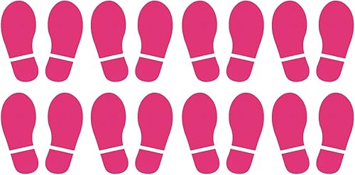 Miniatura 7 de PATIKIL Adhesivo de huellas de 6 x 2.5 pulgadas, 8 pares de zapatos de PVC para decoración de clase, guía de escaleras, color amarillo