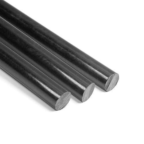 Bettomshin 3 varillas POM de polioximetileno de 0.591in de diámetro externo de 3.3ft de longitud, barras redondas de plástico para ingeniería de
