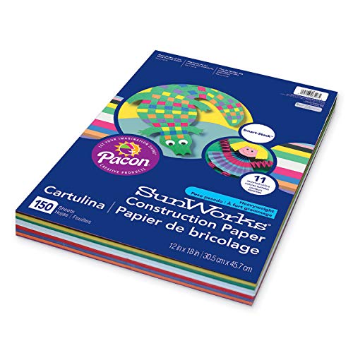 SunWorks PAC6526BN Construction Paper, 11 Assorted Colors, 12