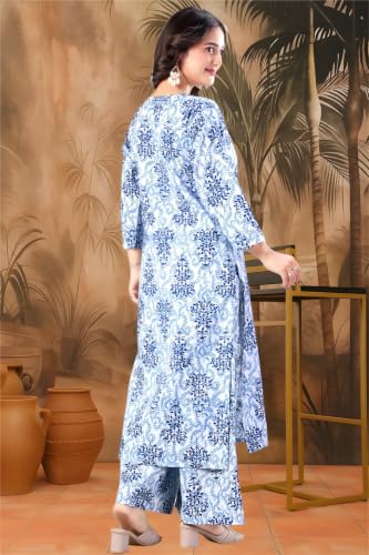 Image of MS VHCK ENTERPRISE Women's Rayon Straight Printed Kurta with Palazzo