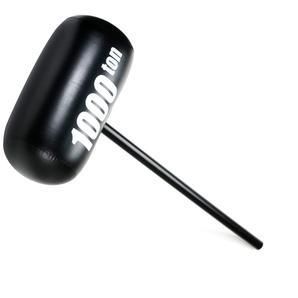 BCHKO 2 Pièces Marteau Gonflable, Jouet Flottant Gonflable, Support de Marteau Gonflable pour Les Fêtes de Piscine, Jeu Piscine, Natation, Bassin, Fête Plage, Jeu de Rôle Enfant Adulte (Brun