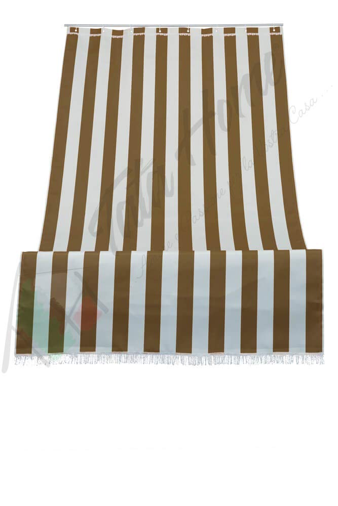 Tenda da Sole a Righe per Balcone Veranda Terrazzo 140x250 cm Marrone