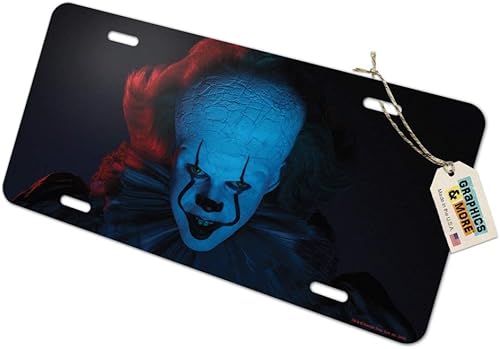 GRAPHICS & MORE IT: Placa de matrícula de metal con diseño novedoso de Pennywise del capítulo 2