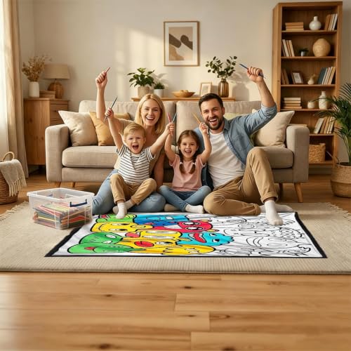 Couverture de coloriage lavable anti-stress format géant - 3