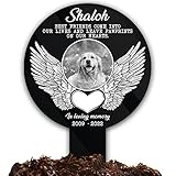 Mallijik Personalized Dog Memorial Cross Pet Plaque Stake for The Garden or Yard with Picture and Quote Pet Grave Markers Personalized Sympathetic Pet Loss Gift Dog Memorial Stake for Someone Lost Pet