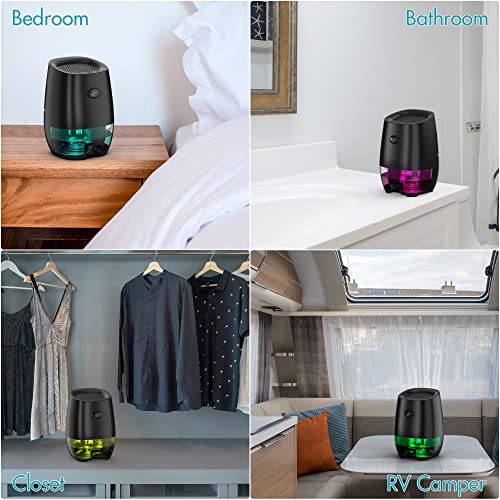 Dehumidifiers, 35Oz Dehumidifier, Small Dehumidifiers For Home, Bedroom, Bathroom, Mini Dehumidifier With Auto Shut-Off, 7 Colors Night Lights, Ultra Quiet For Closet Rv Office #TOP6