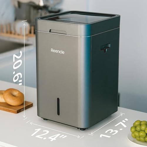 Miniatura 7 de Reencle Compostador eléctrico Gravity  Compostador de cocina de 22 litros  Se descompone 3.3 libras diariamente, compostaje interior inodoro y