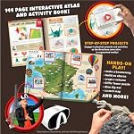 Professor Maxwell's VR Atlas - Virtual Reality Kids Science Kit, Book and Interactive Geography Learning Activity Set (Atlas 2.0 Full Version (Includes Goggles))