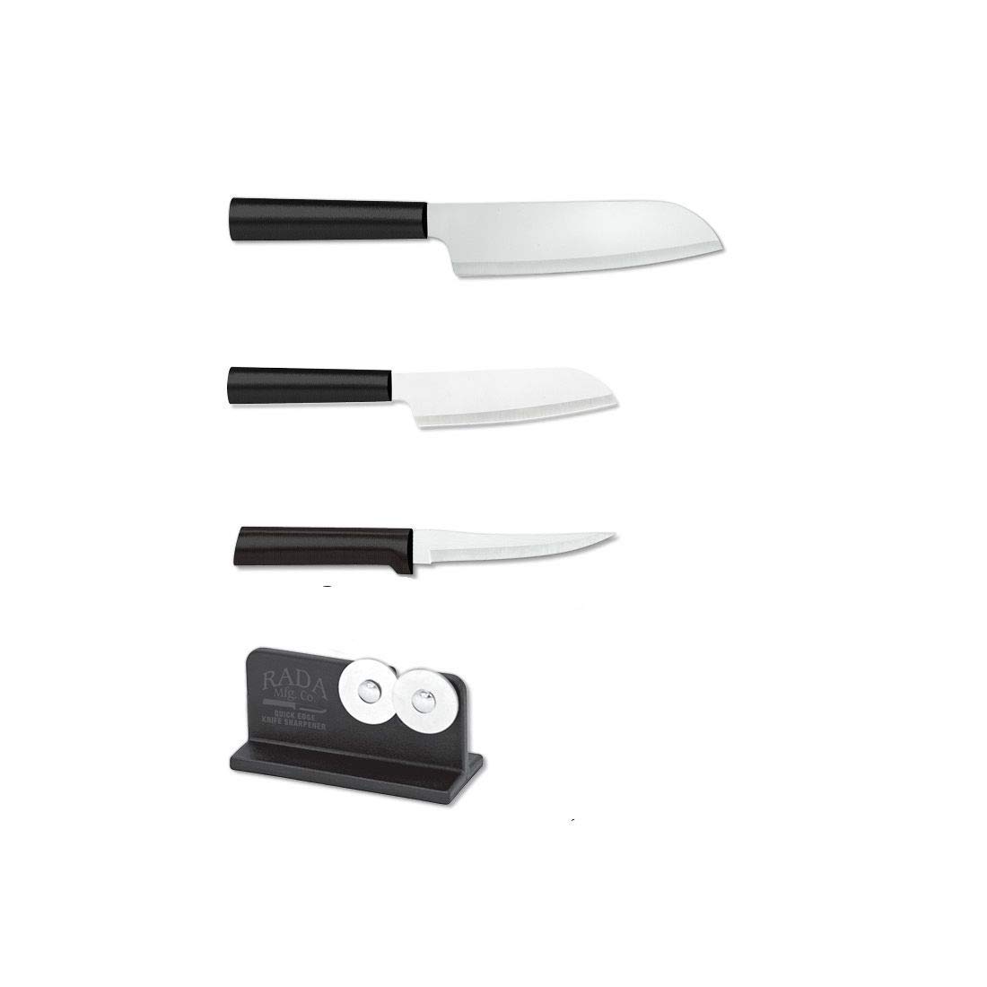 RADACutlery Cook's Starter Kit 4-Piece Kit - Includes Super Parer, Cook's Knife, Cook's Utility Knife Plus Quick Edge Knife Sharpener Cook's Starter Kit