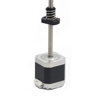 Iverntech NEMA 17 Stepper Motor with Integrated 2mm Lead 240mm T8 Lead Screw for UV Resin 3D Printers Z Axis or CNC Machine